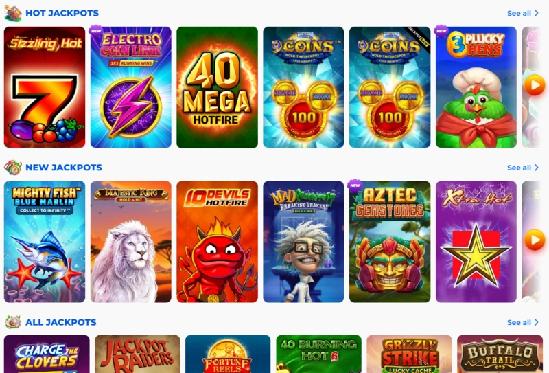 posido jackpots page